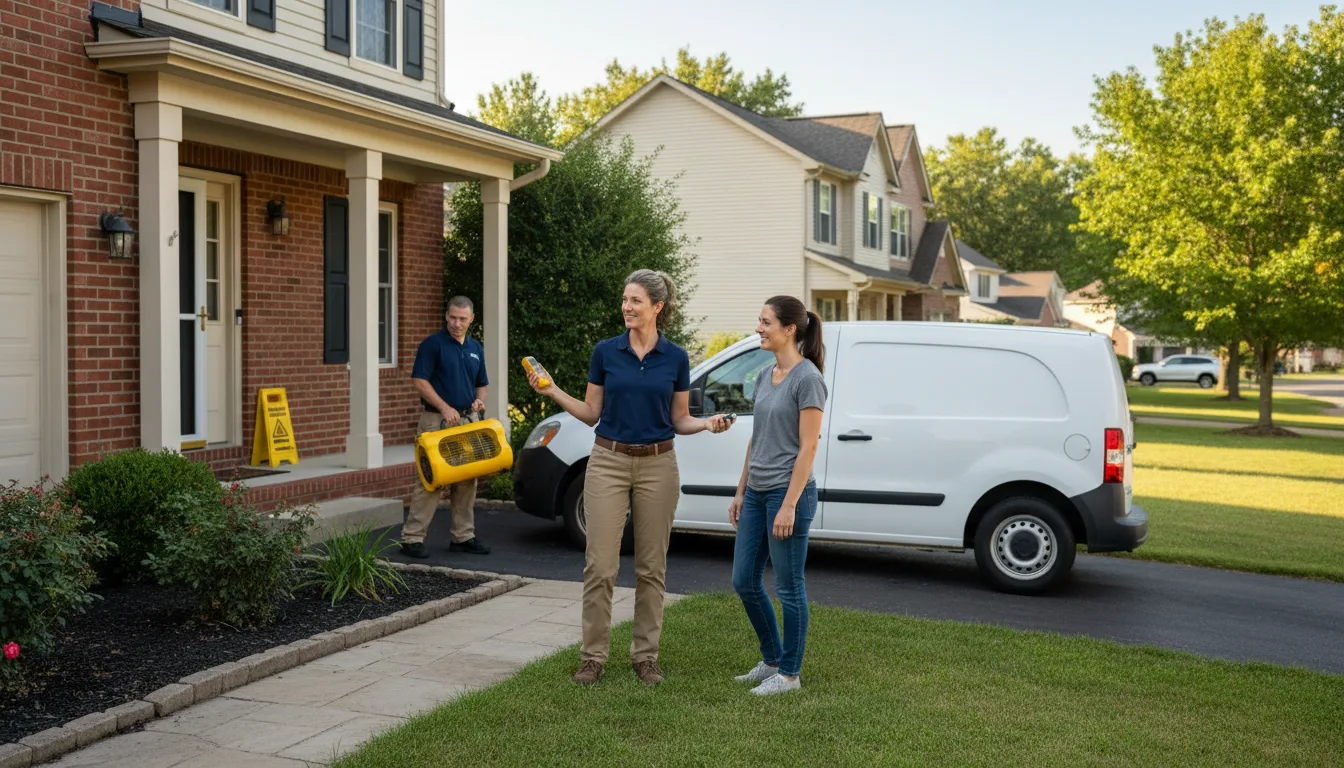 Residential water damage restoration in Fountain City, WI